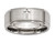 Chisel Titanium Ridged Edge Cross 8mm Brushed and Polished Wedding Band TB78 - TB78K115