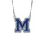 LogoArt Sterling Silver University Of Memphis Large Enamel Pendant Necklace SS065UMP18T