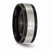Chisel Titanium Beveled Edge 8mm Black Ip-plated Satin and Polished Wedding Band TB240 - TB240K14