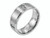 Chisel Stainless Steel Ridged Edge Cross 8mm Brushed and Polished Wedding Band SR109 - SR109Y125