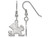 Logoart Sterling Silver University Of Notre Dame Small Dangle Wire Earrings SS049UNDT