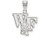 LogoArt Sterling Silver Wake Forest University Medium Pendant Necklace SS043WFUT