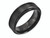 Chisel Black Ceramic Ridged Edge 8mm Brushed and Polished Wedding Band CER44 - CER44AI95