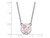 LogoArt Sterling Silver Phi Mu Extra Small Enameled Pendant Necklace with 18 Inch SS044PHM18T