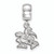 LogoArt Sterling Silver University Of Miami Bead Charm Charm Small Dangle Bead Charm SS065UMFT