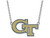 LogoArt Sterling Silver Georgia Institute Of Technology Large Enamel Pendant Necklace SS067GT18T