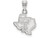 LogoArt Sterling Silver Texas Tech University Small Pendant Necklace SS044TXTT
