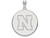 LogoArt Sterling Silver University Of Nebraska XL Disc Pendant Necklace SS060UNET