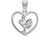 LogoArt Sterling Silver Virginia Tech Pendant Necklace in Heart SS054VTET
