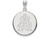 LogoArt Sterling Silver Arizona State University Large Disc Pendant Necklace SS052AZST