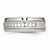 Chisel Stainless Steel Polished Half Round Grooved CZ Ring SR534 - SR534Y85