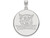 Logoart Sterling Silver Weber State University Extra Large Disc Pendant SS002WBST