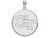 LogoArt Sterling Silver Georgia Institute Of Technology XL Disc Pendant Necklace SS063GTT