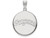 LogoArt Sterling Silver Washington State Large Disc Pendant Necklace SS043WAST