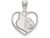 LogoArt Sterling Silver University Of Louisville Pendant Necklace in Heart SS052ULT