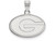 LogoArt Sterling Silver University Of Georgia Small Pendant Necklace SS002UGAT