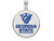 LogoArt Sterling Silver Georgia State University Xlarge Enamel Disc Pendant Necklace SS003GAST