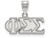 LogoArt Sterling Silver Phi Sigma Sigma Medium Pendant Necklace SS003PSST