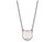 LogoArt Sterling Silver Phi Mu Extra Small Enameled Pendant Necklace with 18 Inch SS014PHM18T