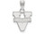 LogoArt Sterling Silver University Of Virginia Small Pendant Necklace SS002UVAT
