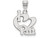 LogoArt Sterling Silver University Of Pittsburgh Large I Love Logo Pendant Necklace SS014UPIT