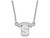 LogoArt Sterling Silver Syracuse University Small Pendant Necklace SS013SYU18T