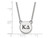 LogoArt Sterling Silver Kappa Delta Extra Small Enameled Pendant Necklace with 18 Inch SS016KD18T