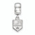 LogoArt Sterling Silver Los Angeles Kings Bead Charm Charm Xs Dangle Bead Charm SS018KINT