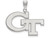 LogoArt Sterling Silver Georgia Institute Of Technology Large Pendant Necklace SS004GTT