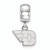 LogoArt Sterling Silver University Of Dayton Bead Charm Charm Xs Dangle Bead Charm SS015UDT