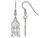 LogoArt Sterling Silver Phi Mu Dangle Medium Earrings SS004PHMT