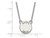 LogoArt Sterling Silver Kappa Delta Extra Small Enameled Pendant Necklace with 18 Inch SS014KD18T
