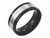 Chisel Titanium Beveled Edge 8mm Black Ip-plated Satin and Polished Wedding Band TB240 - TB240K85