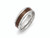 Chisel Stainless Steel Polished Brown Wood Inlay Enameled 8.00mm Ring SR403 - SR403Y95