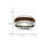 Chisel Stainless Steel Polished Brown Wood Inlay Enameled 8.00mm Ring SR403 - SR403Y95