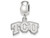 LogoArt Sterling Silver Texas Christian University Bead Charm Charm Xs Dangle Bead Charm SS014TCUT