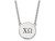 LogoArt Sterling Silver Chi Omega Small Enameled Pendant Necklace with 18 Inch SS017CHO18T