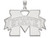 LogoArt Sterling Silver Mississippi State University XL Pendant Necklace SS005MSST