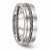 Chisel Stainless Steel Brushed and Polished Twisted 7.00mm Wedding Band SR519 - SR519Y8
