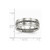 Chisel Stainless Steel Brushed and Polished Twisted 7.00mm Wedding Band SR519 - SR519Y8