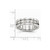 Chisel Stainless Steel Polished and Brushed Grooved CZ Ring SR508 - SR508Y10