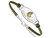 LogoArt Sterling Silver Kappa Delta Enameled Oval Leather Bracelet SS018KD7T