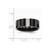 Chisel Stainless Steel Brushed Black Ip Flat Three CZ Ring SR518 - SR518Y13