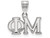 LogoArt Sterling Silver Phi Mu Medium Pendant Necklace SS003PHMT