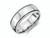Chisel Stainless Steel Grooved and Beaded 8mm Polished Wedding Band SR254 - SR254Y13