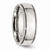 Chisel Stainless Steel Grooved and Beaded 8mm Polished Wedding Band SR254 - SR254Y13