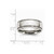 Chisel Stainless Steel Grooved and Beaded 8mm Polished Wedding Band SR254 - SR254Y13