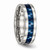 Chisel Stainless Steel Polished Blue Ip-plated 8.00mm Wedding Band SR517 - SR517Y8