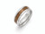 Chisel Stainless Steel Polished Wood Inlay Enameled 8.00mm Ring SR400 - SR400Y125
