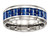 Chisel Stainless Steel Polished Blue/white Carbon Fiber Inlay Ring SR503 - SR503Y13
